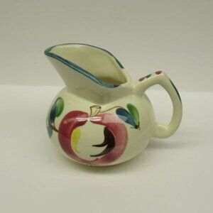 Purinton Pottery Slip Ware OPEN APPLE 4 1/2 Inch High Milk Pitcher